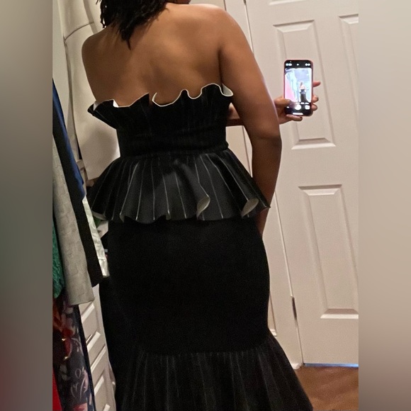 ASOS Strapless Peplum Mermaid Midi Dress (6) - Picture 6 of 11